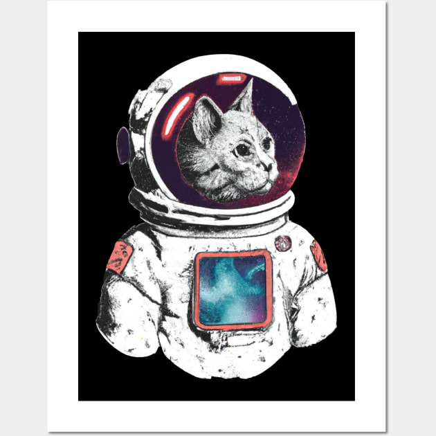 Cat Astronaut Wall Art by ArtisticCorner